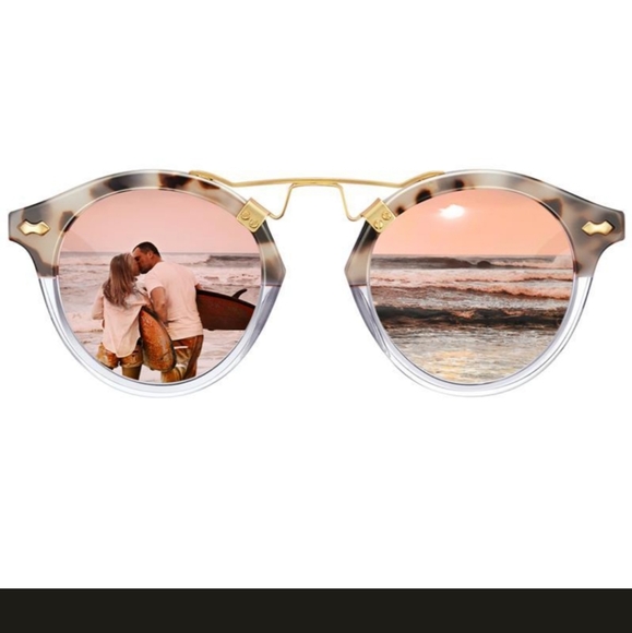 NWT Polarized Sunglasses for Women UV Protection, Retro Double Bridge Eyewear - Picture 5 of 12